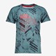 Dry kinder sport T-shirt blauw met print