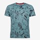 Dry heren hardloop T-shirt blauw met print