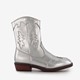 Meisjes western boots zilveren metallic
