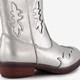 Meisjes western boots zilveren metallic