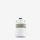 Meisjes dad sneakers wit en zilver