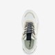 Meisjes dad sneakers wit en zilver