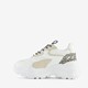 Meisjes dad sneakers wit en zilver