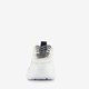 Meisjes dad sneakers wit en zilver