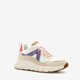 Meisjes dad sneakers wit roze