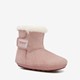 Groot leren babyschoenen roze