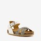 Groot leren meisjes sandalen zilver zebraprint