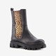 Groot leren meisjes chelsea boots luipaardprint