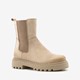 Groot leren meisjes chelsea boots beige
