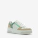 Hush Puppies leren dames sneakers beige/wit