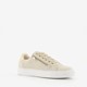 Blue Box beige dames sneakers met croco reliëf