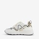 Dames dad sneakers wit met gouden details