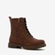 Blue Box dames veterboots cognac/bruin