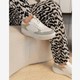 Leren dames sneakers wit/pastel