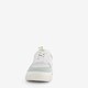 Leren dames sneakers wit/pastel