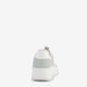 Leren dames sneakers wit/pastel