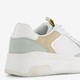 Leren dames sneakers wit/pastel