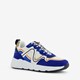 Dames dad sneakers blauw met panterprint