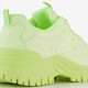 Dames dad sneakers neon groen
