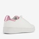 Dames sneakers wit met metallic roze