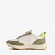 Vegan dames sneakers groen beige