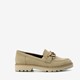 Dames loafers taupe