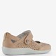Dames ballerina's met klittenband beige