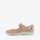Dames ballerina's met klittenband beige