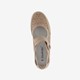 Dames ballerina's met klittenband beige