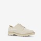 Tamaris dames lak veterschoenen beige