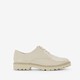Dames lak veterschoenen beige