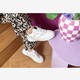 Dames sneakers wit met gouden details