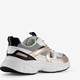 Dames dad sneakers wit goud