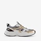 Dames dad sneakers wit goud