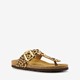 Hush Puppies dames bio teenslippers luipaardprint