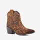 TwoDay leren western laarsjes met panterprint