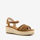 Blue Box dames espadrilles met sleehak beige