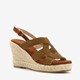 Blue Box dames espadrilles met sleehak brons