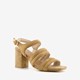 Blue Box dames sandalen met blokhak taupe