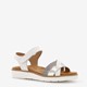 Hush Puppies leren dames sandalen zilver