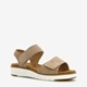 Hush Puppies leren dames sandalen taupe