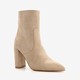 Blue Box dames enkellaarsjes met hak beige
