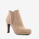 Tamaris dames enkellaarsjes met hoge hak beige