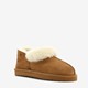 Hush Puppies suede dames pantoffels beige