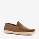 Van Beers suede heren instappers bruin