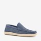 Van Beers suede heren instappers blauw