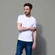 Heren T-shirt katoen/elastaan