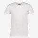 Heren T-shirt wit katoen V-hals