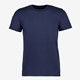 Unsigned heren  T-shirt blauw katoen ronde hals