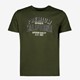 Unsigned heren T-shirt met print groen